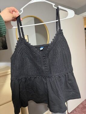 Old Navy Black Crochet-Detail Camisole